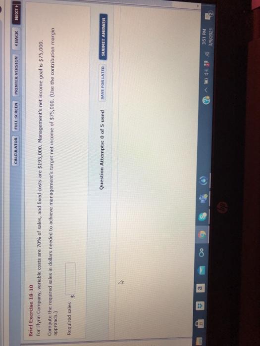  CALCULATOR FULL SCREEN PRINTER VERSION BACK NEXT Brief Exercise 18-10 For