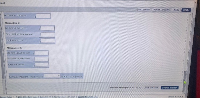  ent FULL SCREEN PRINTER VERSION ROX Purchase the Alternative 2: Produce