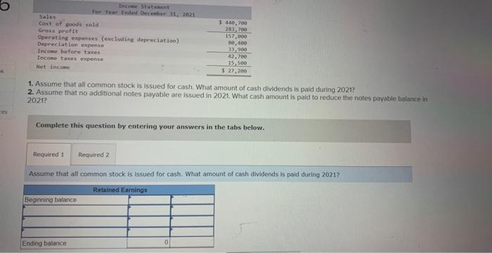 (Algo) Computing financing cash outflows LO P3 A comparative balance sheet and