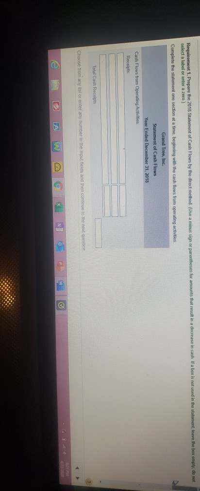 2017 2018 Assets 2017 Current Assets Cash $ 26,700 $ Grand Tree,