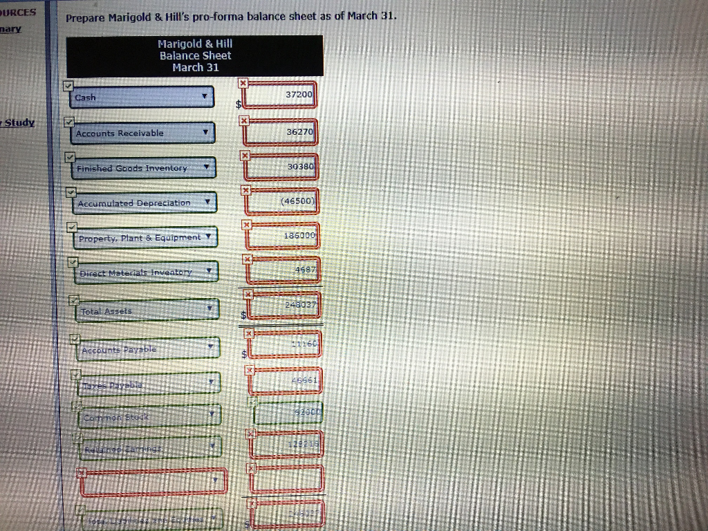 is ready to compile the pro-forma financial statements for the first quarter.