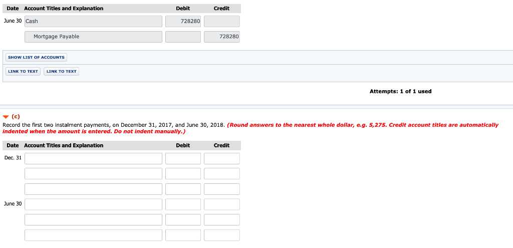 10-year, 6.6%, $728,280 mortgage on June 30, 2017, to help finance a