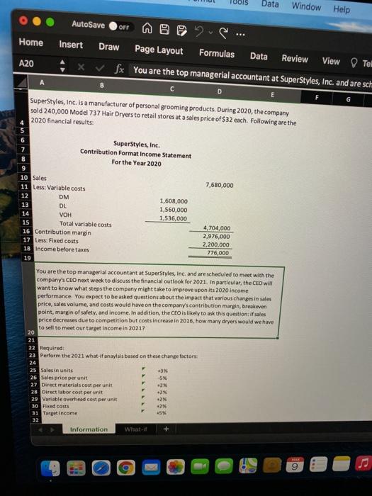 help! show steps on how you got the answer FOOIS Data Window