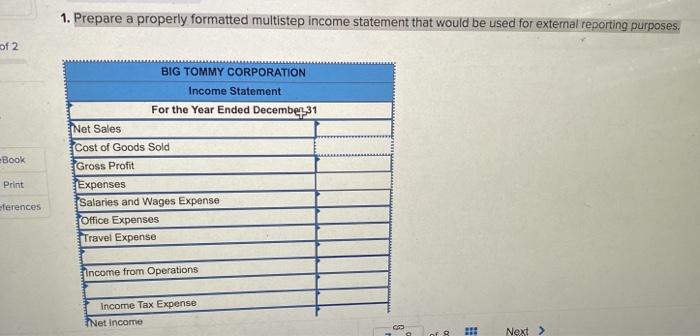 Gross Profit Percentage [LO 6-5) [The following information applies to the questions