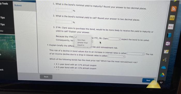 a $1,000 face value. - Bond C has an 11% annual coupon,