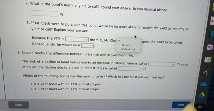 matures in 12 years, and has a $1,000 face value. Each bond