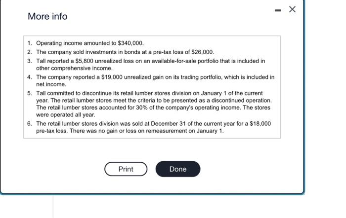 view the information.) The company is subject to a 30% income tax