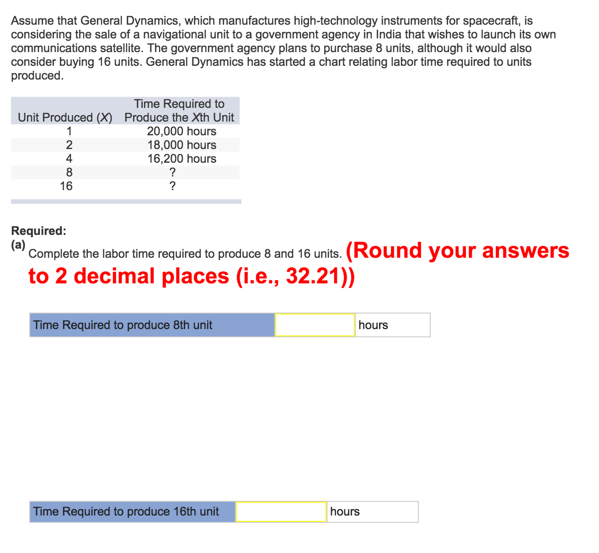  Assume that General Dynamics, which manufactures high-technology instruments for spacecraft, is