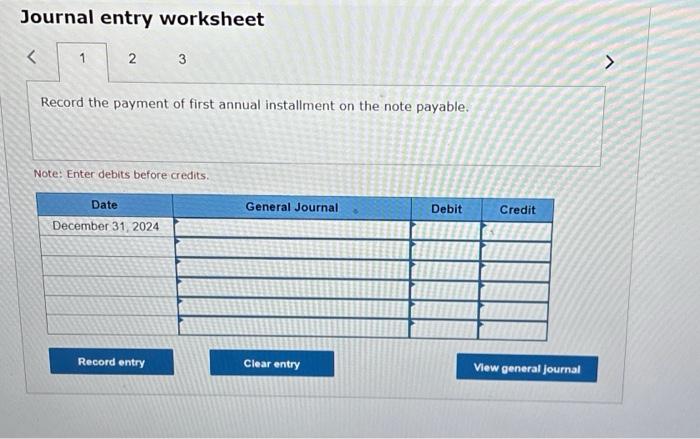 to construct a new bullding over the next three years. The loan