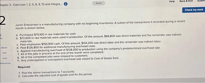  hapter 3 - Exercises 1, 2, 5, 6, 9, 10 and