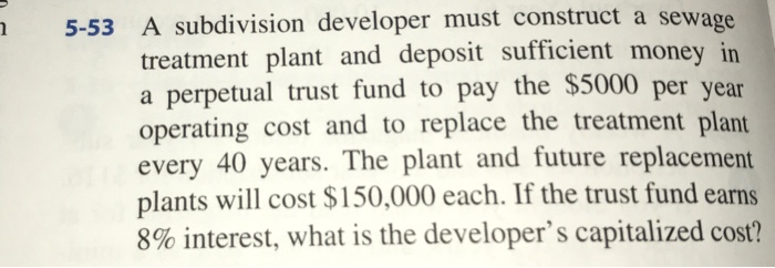  a sevw 5-53 A subdivision developer must construct treatment plant and