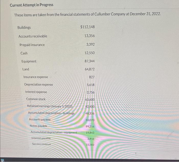  Current Attempt in Progress These items are taken from the financial