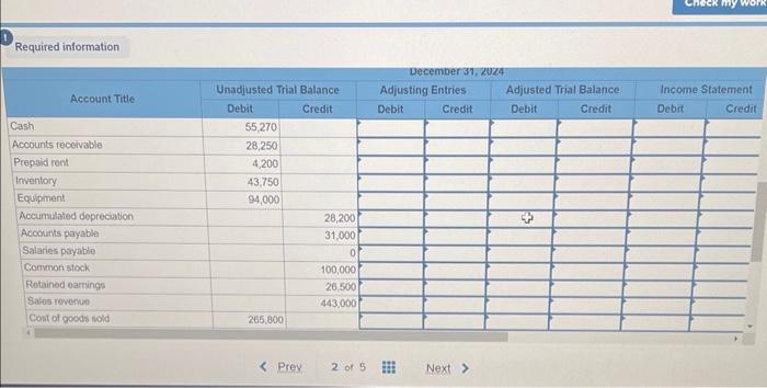 the Wolksteln Drug Company is presented below. December 31 is the reporting