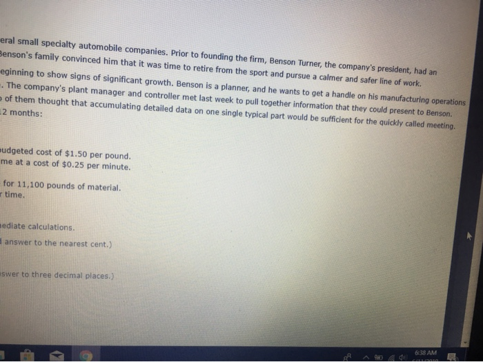to founding the firm, Benson Turner, the company's president, had and illustrious