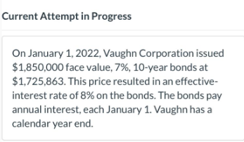 for this bond issue. (Round answers to the nearest whole dollar, e.g.