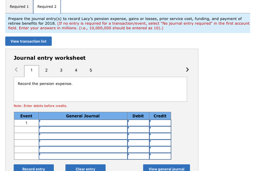 millions) 560 Balance, January 1 Service cost Prior service cost Interest cost