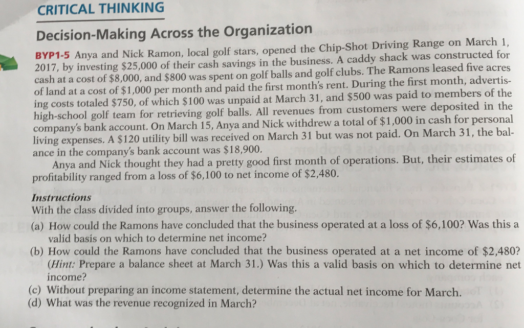  Write a Memo about BYP1-5 and answer questions below. Decision-Making Across