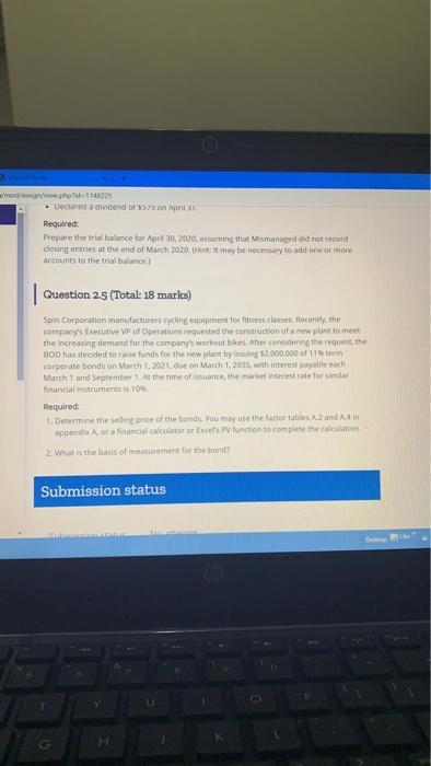 marks; -2 marks per error) The following is a trial balance from