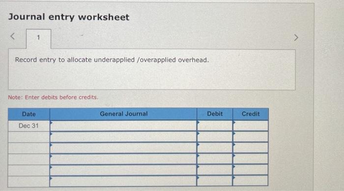 materials costs, $200,000. At year-end, the company's records show that actual overhead