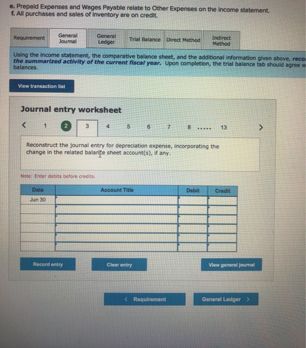 Use the following financial statements and additional information. ped 2018 ook STREAMLINE