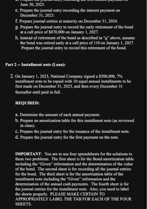 a 7.5%,12-year bond, dated January 1 , 2023 , with a face