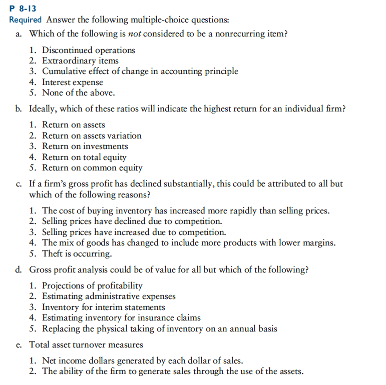 Please answer each part in Excel with proper labels and formulas
