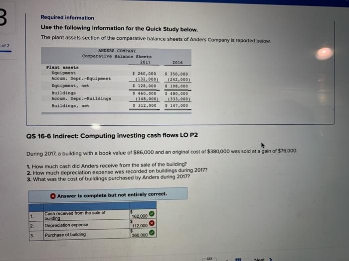  Required information Use the following information for the Quick Study below.