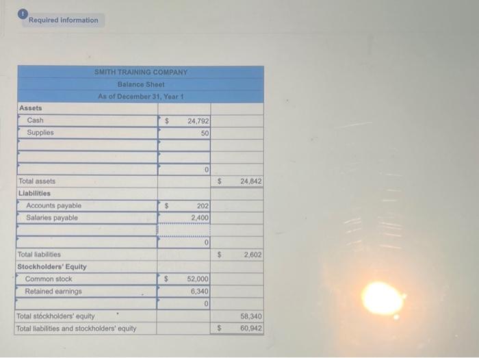 flows Required information [The following information applies to the questions displayed below]