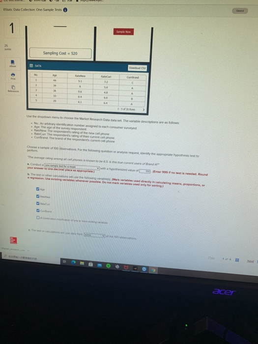 Research Data Sample 30 Sampling Cost = 520 DATA w 44 Car