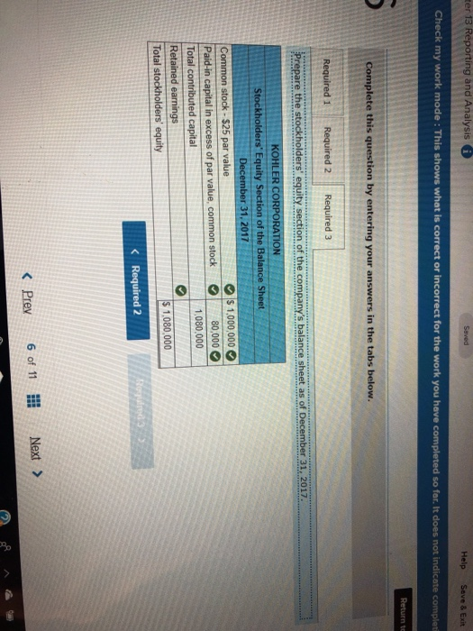 Corporation reports the following components of stockholders' equity on December 31, 2016