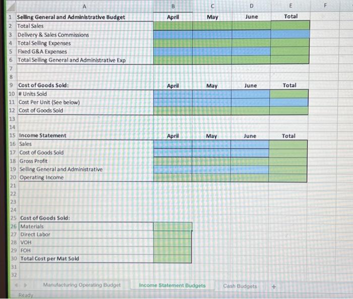 second quarter of 2023. 1. Each mat sells for $24. Sales in
