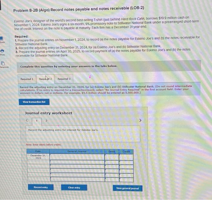 (LO8-2) Required: Strithoner Noulonal Bark: 3. Prepare the joumal estries on Apri