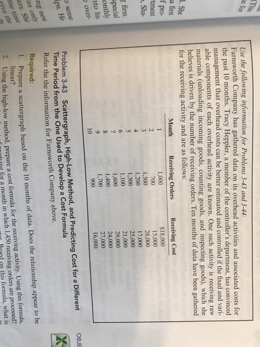  Prepare a scatter graph based on 10 months of data. Please