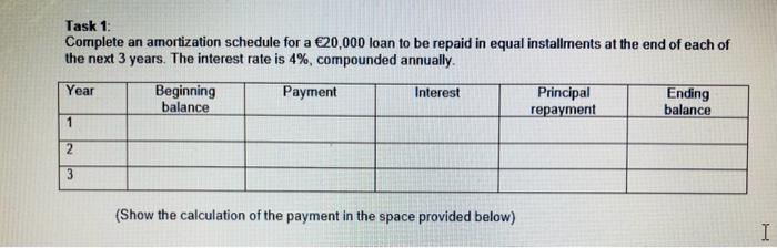 please provide calculations for attached table. kindly please provide the full calculation
