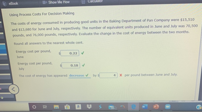  eBook Show Me How Calculator Using Process Costs For Decision Making