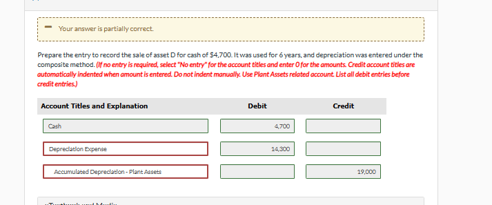 Manufacturing Corporation. Prepare the entry to record the sale of asset D