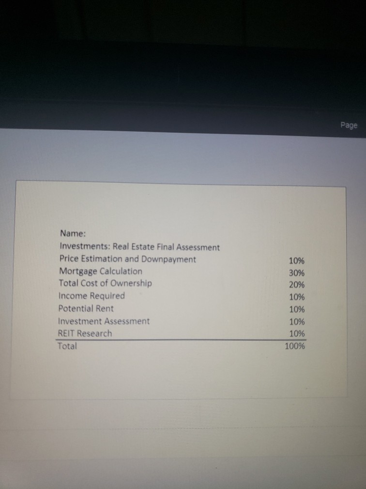  Page 3 What would be we estimated Down payment Use your