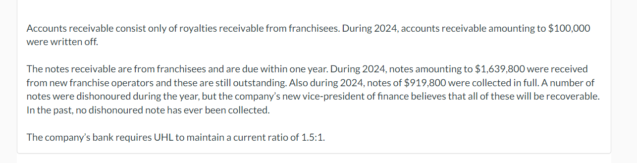 chain of fast-food restaurants. A few years ago, the company decided it