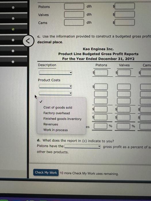 Gross Profit Report d. What does the report in (c) indicate to