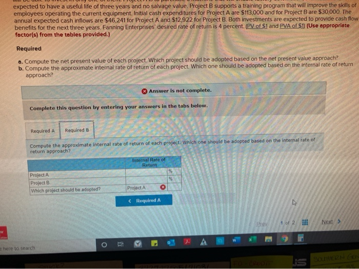 return to evaluate investment opportunities LO 16-2, 16-3 Dwight Donovan, the president