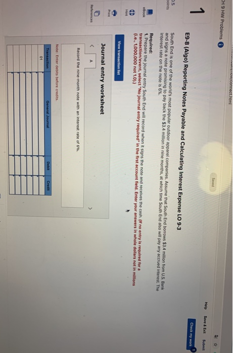  Vow/connect.html CH9 HW Problems Help Save & Submit Check my work