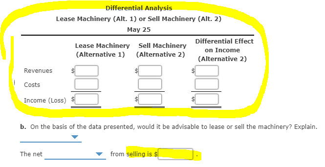 Exercises & problems - chapter 25 ***Sure-Bilt Construction Company is considering selling
