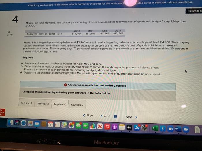  leted so far. It does not indicate completion. Check my work