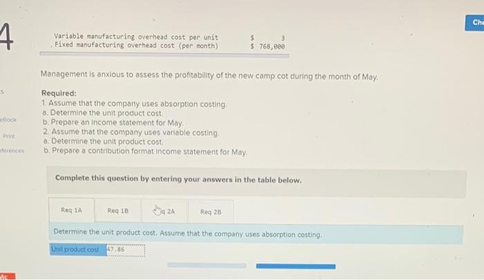 possible to describe where the numbers come from. Problem 7-20 Variable and