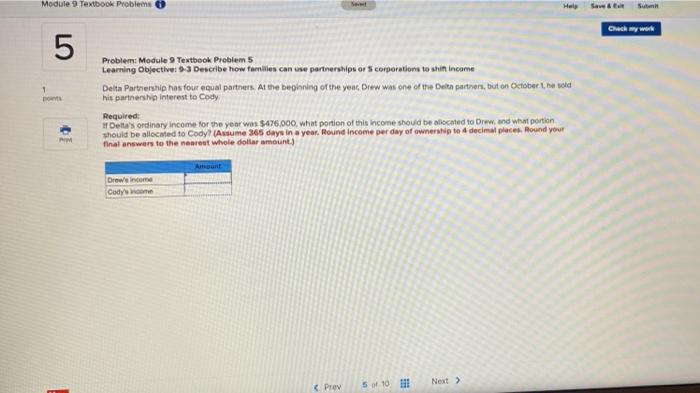  Module 9 Textbook Problems Help 1 Cuch my work 07 5