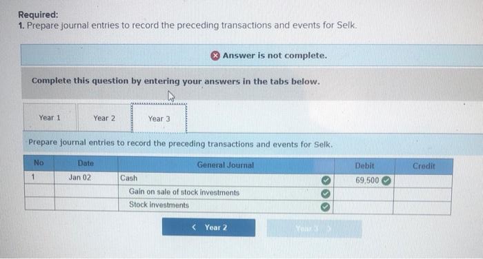 which began operations in Year 1, had the following transactions and events