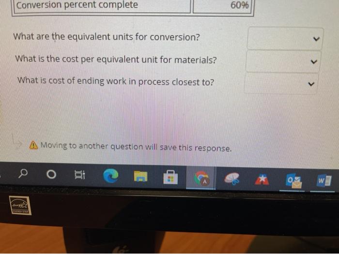 in its process costing system. Oats concerning the first processing department for