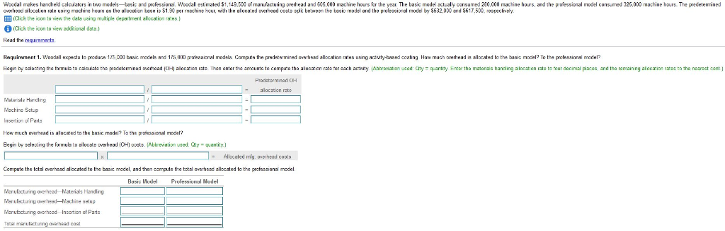 Woodall makes handheld calculators in two models - basic and Professional. i