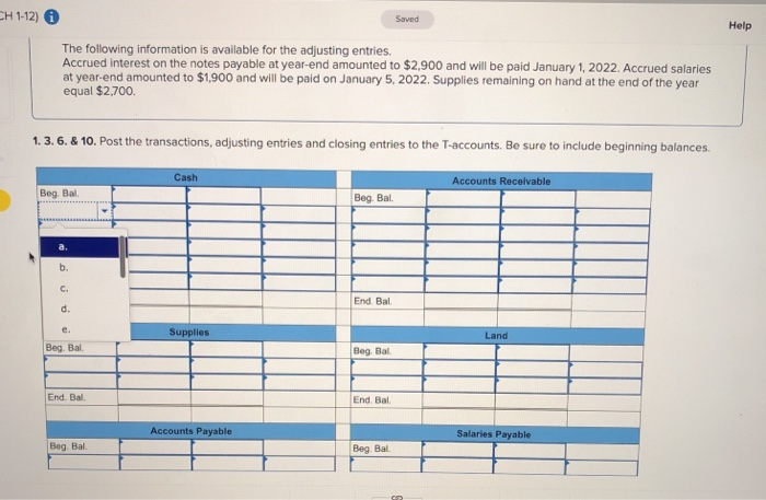 h. i. ADJ a. ADJ. b. ADJ. c. and CI. entry 0