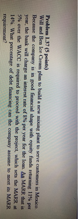  Problem 1.37 (5 points) Will and Ben Ice Cream plan to